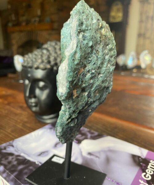 Premium High Grade Amethyst Angel Aura Geode on Stand 24 Mini Geode 309g H17xW6xD7cm - Image 7