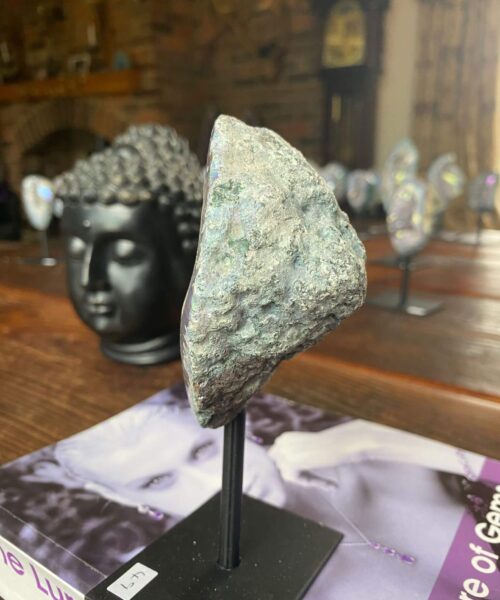 Premium High Grade Amethyst Angel Aura Geode on Stand 49 Mini Geode 280g H13.5xW8xW4.5cm - Image 9