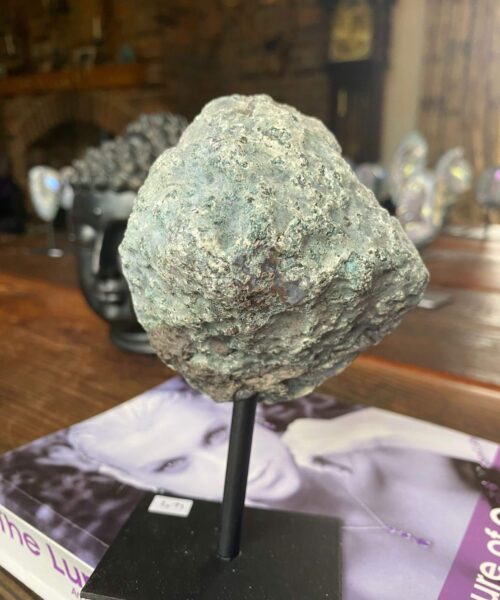Premium High Grade Amethyst Angel Aura Geode on Stand 49 Mini Geode 280g H13.5xW8xW4.5cm - Image 8