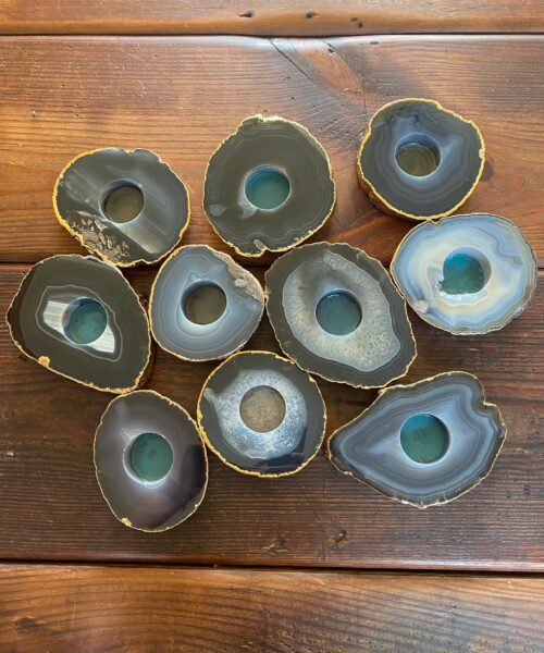 Agate Grey Slice Candle - Handpicked