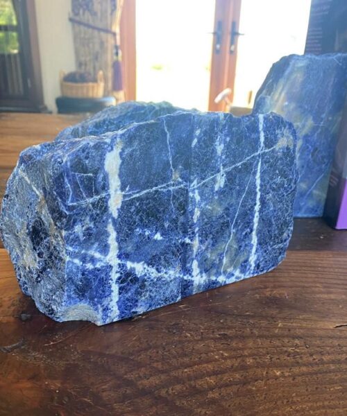 HUGE Heavy Giant High Quality Sodalite Blue Quartz Crystal Quartz Gemstone Natural Bookends Pair Ornament - Image 5