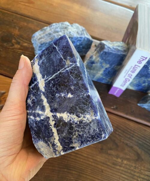 HUGE Heavy Giant High Quality Sodalite Blue Quartz Crystal Quartz Gemstone Natural Bookends Pair Ornament - Image 4