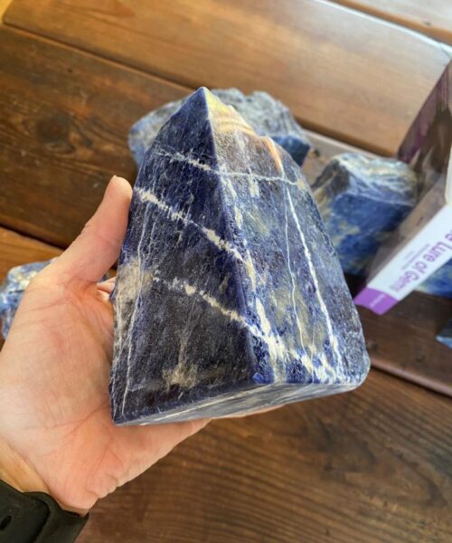 HUGE Heavy Giant High Quality Sodalite Blue Quartz Crystal Quartz Gemstone Natural Bookends Pair Ornament - Image 3