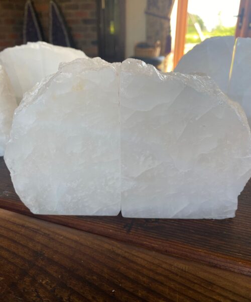 White Quartz Bookends