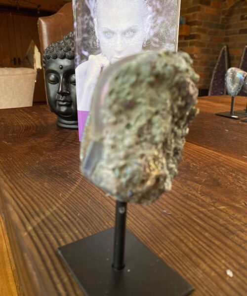 Premium High Grade Amethyst Angel Aura Geode on Stand 14 Mini Geode 318g H12xD5xW7cm - Image 5