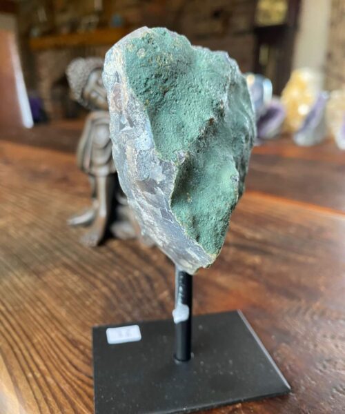 Premium High Grade Amethyst Angel Aura Geode on Stand 22 Mini Geode 197g H12xW5.5xD5cm - Image 5