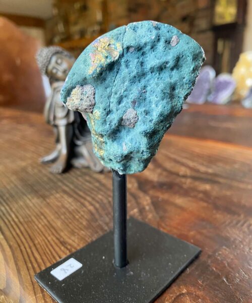Premium High Grade Amethyst Angel Aura Geode on Stand 28 Mini Geode 193g H11.5xW5xD5cm - Image 5