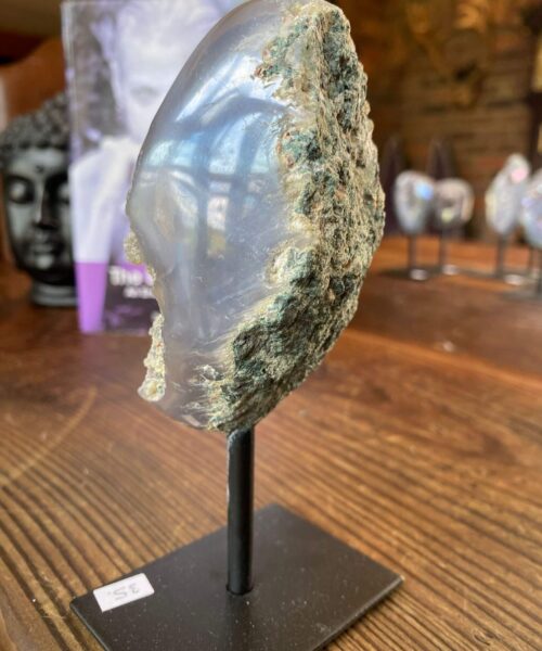 Premium High Grade Amethyst Angel Aura Geode on Stand 35 Mini Geode 282g H14xW5xD4.5cm - Image 5