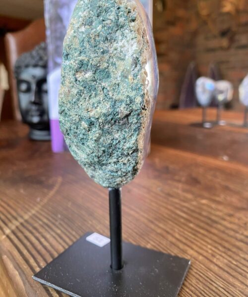 Premium High Grade Amethyst Angel Aura Geode on Stand 35 Mini Geode 282g H14xW5xD4.5cm - Image 4