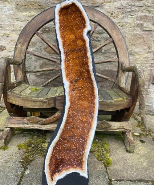 Very Tall Citrine Geode 415 Crystal Cluster Druzy Premium Grade 64kg H111xW30xD26cm - Image 11