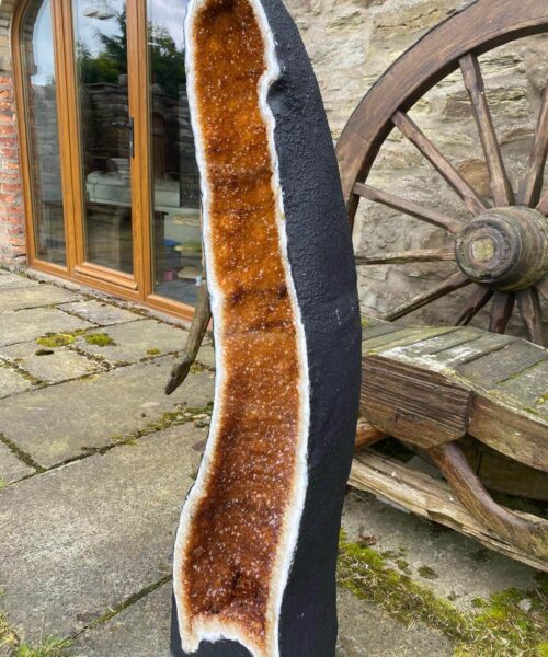 Very Tall Citrine Geode 415 Crystal Cluster Druzy Premium Grade 64kg H111xW30xD26cm - Image 9