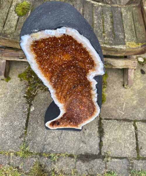 Very Tall Citrine Geode 415 Crystal Cluster Druzy Premium Grade 64kg H111xW30xD26cm - Image 8
