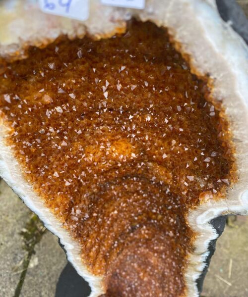 Very Tall Citrine Geode 415 Crystal Cluster Druzy Premium Grade 64kg H111xW30xD26cm - Image 7