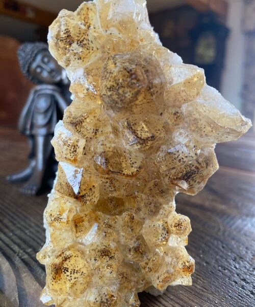 Premium High Grade Citrine Druzy 147 Mini Geode Cluster Piece 651g H12xW6xD6cm