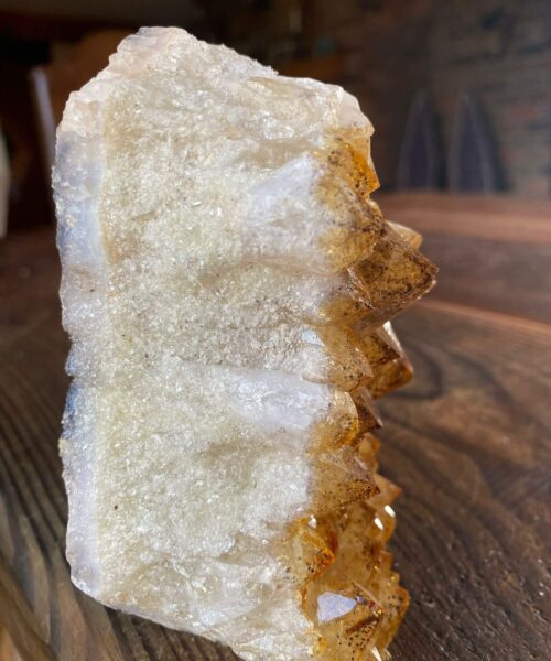 Premium High Grade Citrine Druzy 147 Mini Geode Cluster Piece 651g H12xW6xD6cm - Image 3