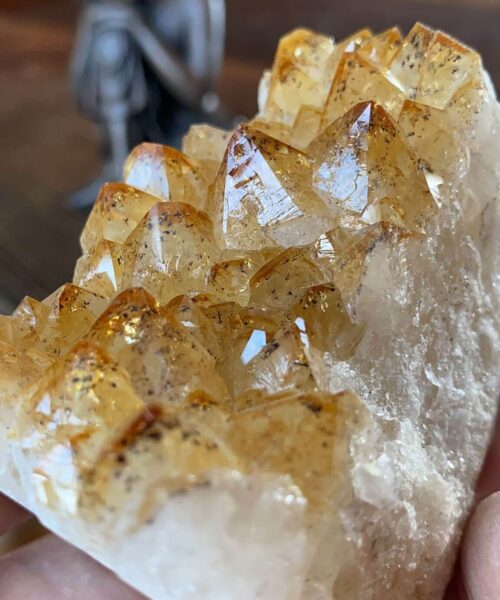 Alternative view of Premium High Grade Citrine Druzy 149 Mini Geode Cluster Piece 291g H7.5xW5.5xD5.5cm