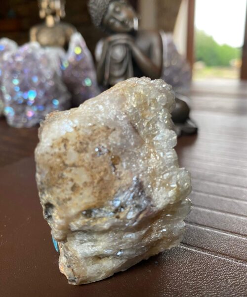 Premium High Grade Amethyst Angel Aura Druzy 185 Mini Geode Cluster Piece Cut Base 244g H6xW6.5xD4.5cm - Image 5