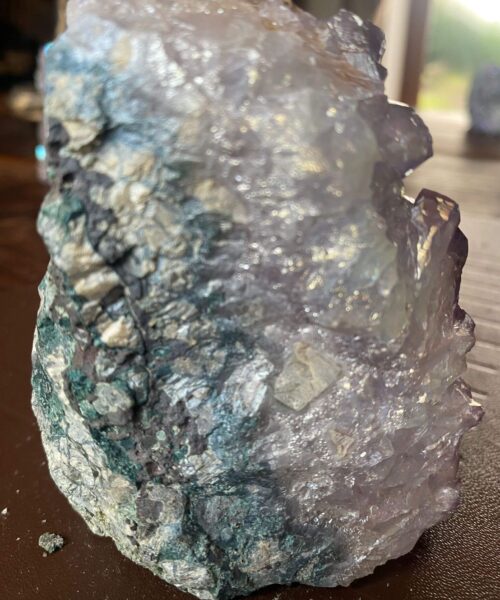 Premium High Grade Amethyst Angel Aura Druzy 153 Mini Geode Cluster Piece Cut Base 369g H9xW5xD8cm - Image 7