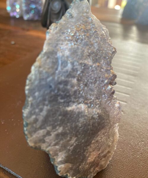Premium High Grade Amethyst Angel Aura Druzy 159 Mini Geode Cluster Piece Cut Base 327g H9xW7.5xD5cm - Image 6