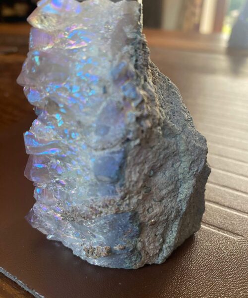 Premium High Grade Amethyst Angel Aura Druzy 162 Mini Geode Cluster Piece Cut Base 340g H8xW6xD6cm - Image 6