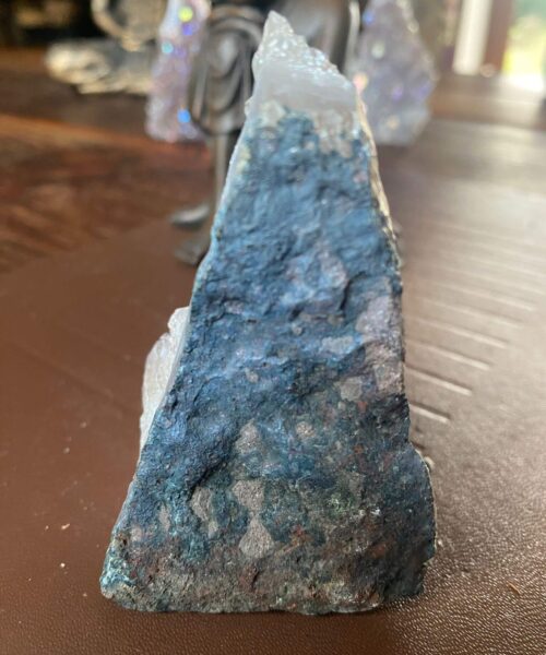 Premium High Grade Amethyst Angel Aura Druzy 170 Mini Geode Cluster Piece Cut Base 212g H9xW5.5xD4.5cm - Image 8