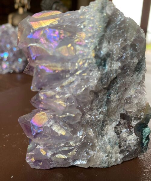 Premium High Grade Amethyst Angel Aura Druzy 176 Mini Geode Cluster Piece Cut Base 327g H8xW5xD6.5cm - Image 8
