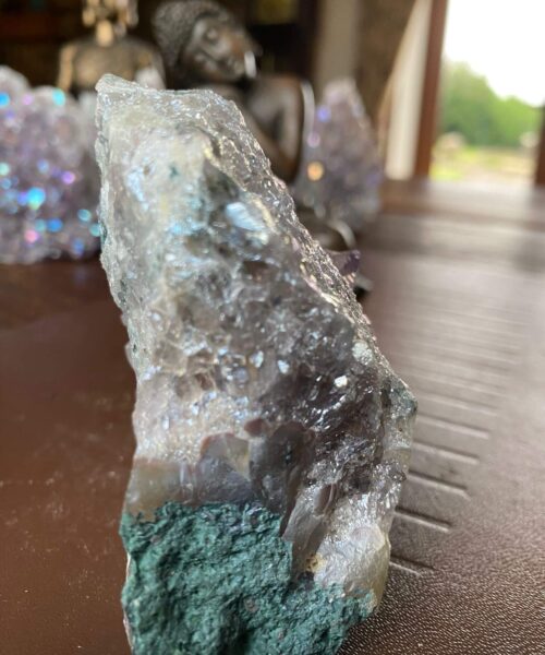 Premium High Grade Amethyst Angel Aura Druzy 176 Mini Geode Cluster Piece Cut Base 327g H8xW5xD6.5cm - Image 7