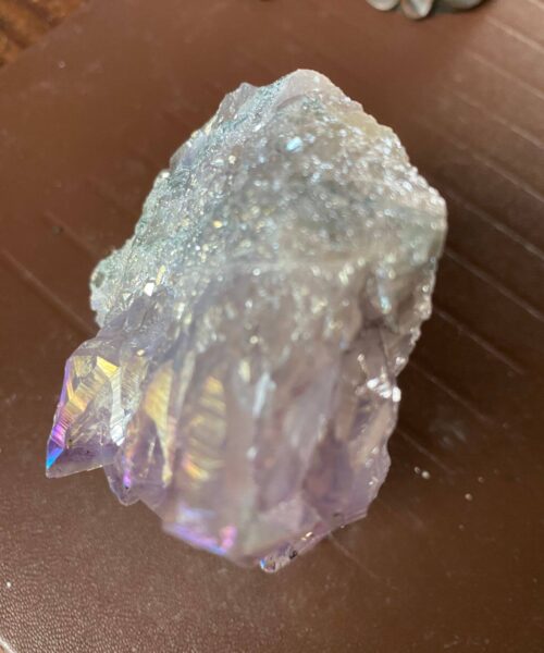 Premium High Grade Amethyst Angel Aura Druzy 176 Mini Geode Cluster Piece Cut Base 327g H8xW5xD6.5cm - Image 4