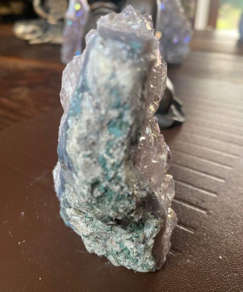 Premium High Grade Amethyst Angel Aura Druzy 179 Mini Geode Cluster Piece Cut Base 246g H9xW6xD4cm - Image 7