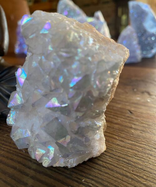 Premium High Grade Amethyst Angel Aura Druzy 183 Mini Geode Cluster Piece Cut Base 191g H7xW6xD4cm - Image 8