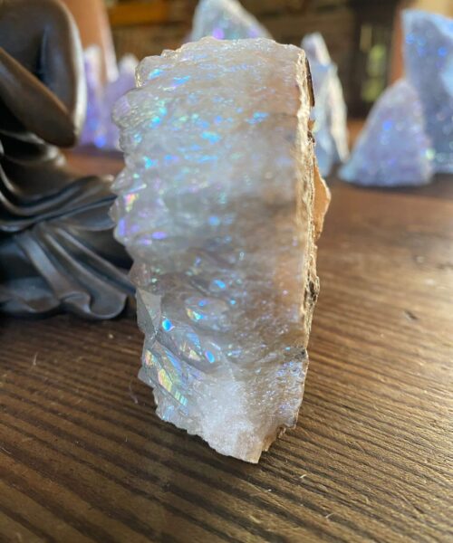 Premium High Grade Amethyst Angel Aura Druzy 183 Mini Geode Cluster Piece Cut Base 191g H7xW6xD4cm - Image 7