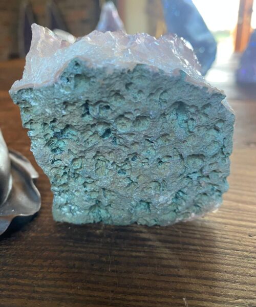 Premium High Grade Amethyst Angel Aura Druzy 184 Mini Geode Cluster Piece Cut Base 336g H7xW7xD4.5cm - Image 6