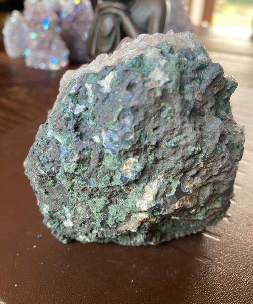 Premium High Grade Amethyst Angel Aura Druzy 187 Mini Geode Cluster Piece Cut Base 687g H8xW9xD6.5cm - Image 9