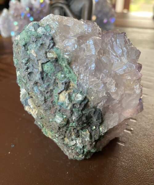 Premium High Grade Amethyst Angel Aura Druzy 187 Mini Geode Cluster Piece Cut Base 687g H8xW9xD6.5cm - Image 8