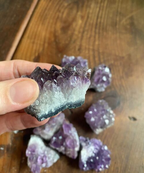 Alternative view of Premium High Grade Amethyst Druzy Cluster Pieces 50g to 100g approx. 4-7cm Picked at Random