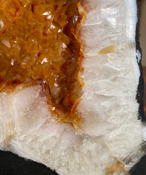 Citrine Geode PAIR 400 & 401 Crystal Cluster Druzy Premium Grade 12kg each H32xW24xD16cm - Image 12