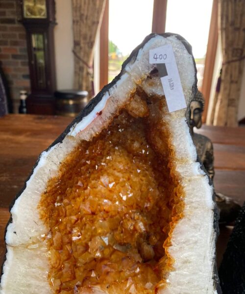Citrine Geode PAIR 400 & 401 Crystal Cluster Druzy Premium Grade 12kg each H32xW24xD16cm - Image 9