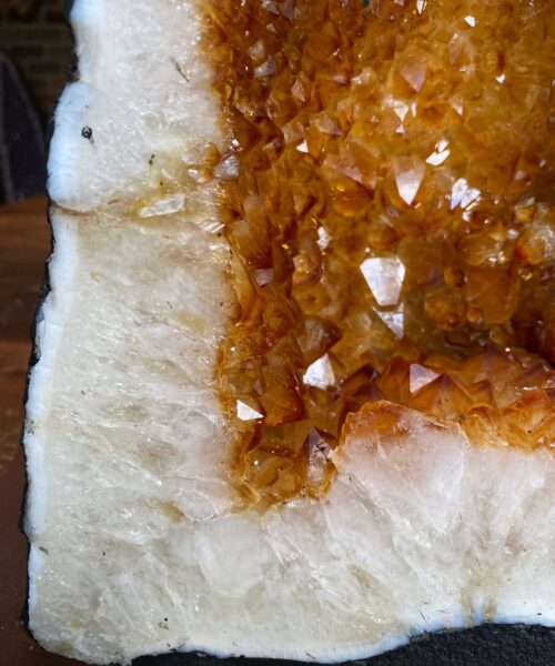 Citrine Geode PAIR 400 & 401 Crystal Cluster Druzy Premium Grade 12kg each H32xW24xD16cm - Image 6