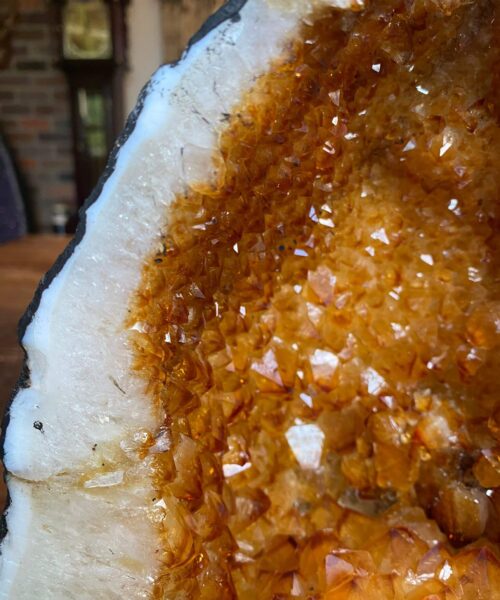 Citrine Geode PAIR 400 & 401 Crystal Cluster Druzy Premium Grade 12kg each H32xW24xD16cm - Image 5