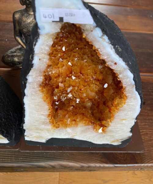 Citrine Geode PAIR 400 & 401 Crystal Cluster Druzy Premium Grade 12kg each H32xW24xD16cm - Image 16
