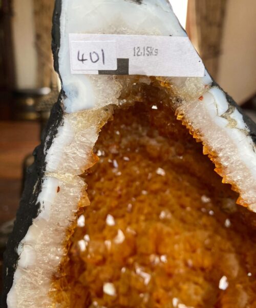 Citrine Geode PAIR 400 & 401 Crystal Cluster Druzy Premium Grade 12kg each H32xW24xD16cm - Image 15