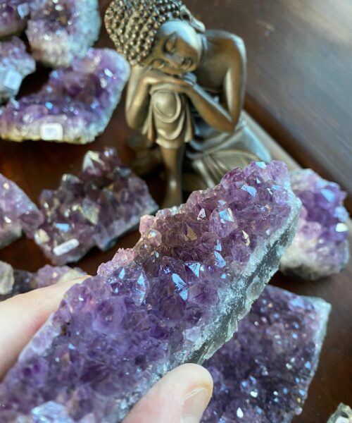Premium High Grade Amethyst Druzy Cluster Pieces 100g to 200g approx. 8-10cm Picked at Random - Image 3