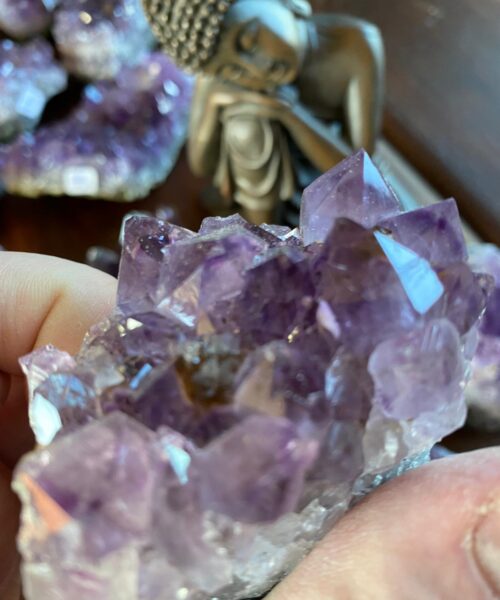 Alternative view of Premium High Grade Amethyst Druzy Cluster Pieces 100g to 200g approx. 8-10cm Picked at Random