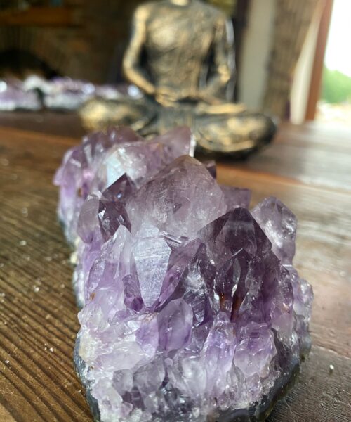 Large Premium High Grade Amethyst Raw Druzy Cluster Piece 17 - 671g L14.5xW6xH5cm - Image 3