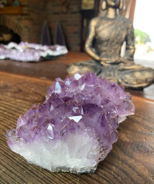 Large Premium High Grade Amethyst Raw Druzy Cluster Piece 11 - 812g L12xW9.5xD6cm - Image 10