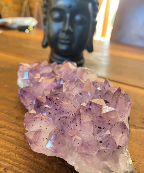 Large Premium High Grade Amethyst Raw Druzy Cluster Piece 15 - 850g L16xW8xH5cm - Image 5