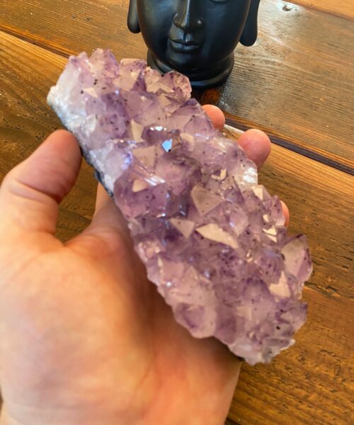 Large Premium High Grade Amethyst Raw Druzy Cluster Piece 15 - 850g L16xW8xH5cm - Image 4