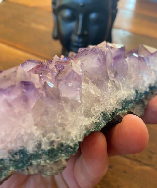 Large Premium High Grade Amethyst Raw Druzy Cluster Piece 15 - 850g L16xW8xH5cm - Image 3