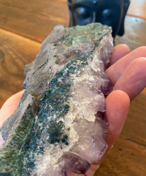 Alternative view of Large Premium High Grade Amethyst Raw Druzy Cluster Piece 15 - 850g L16xW8xH5cm