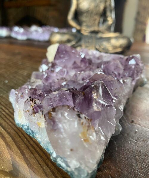 Large Premium High Grade Amethyst Raw Druzy Cluster Piece 20 - 856g L18xW13xD5cm - Image 7
